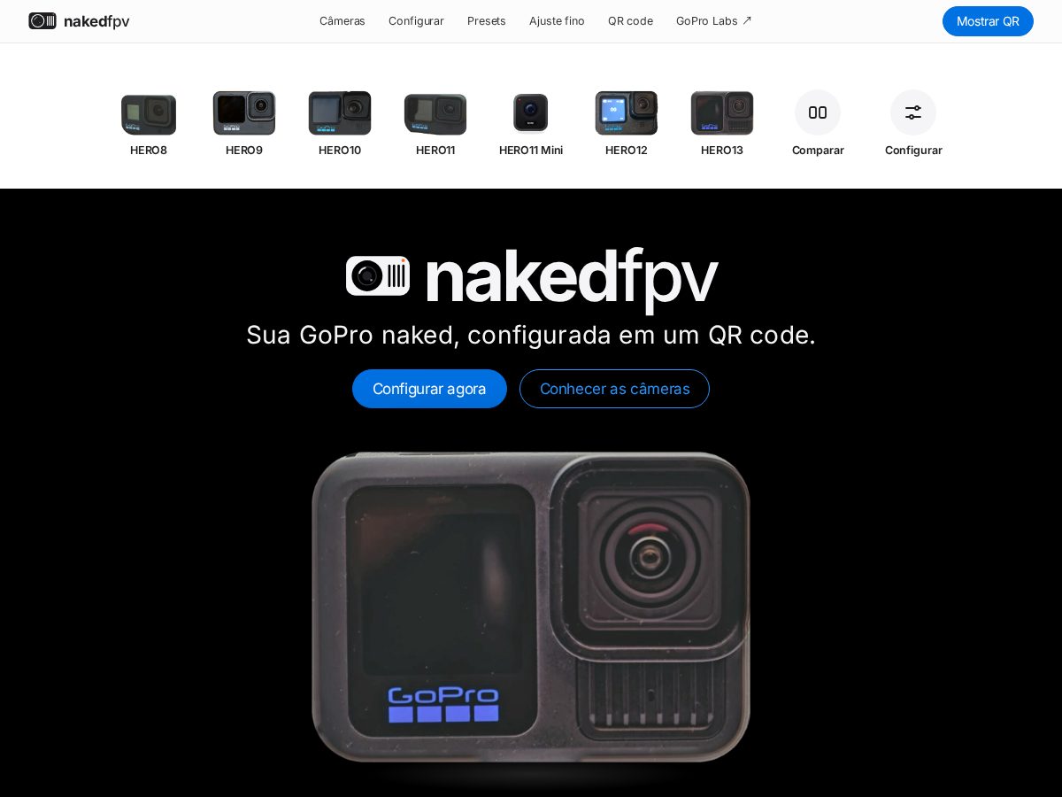 Landing-page snapshot of nakedfpv.com