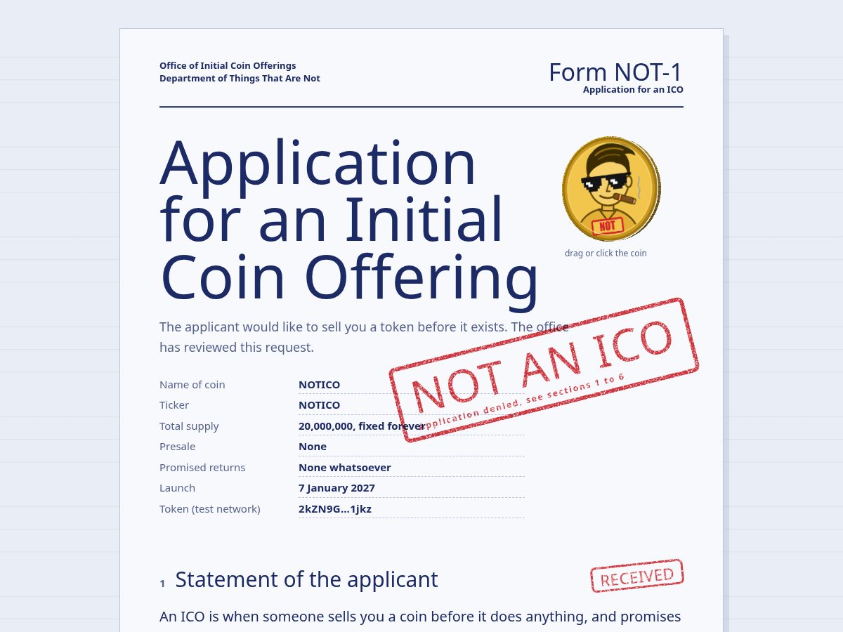 Landing-page snapshot of notanico.com
