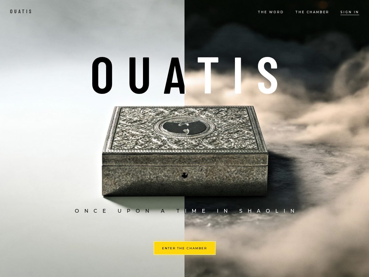 Landing-page snapshot of ouatis.art