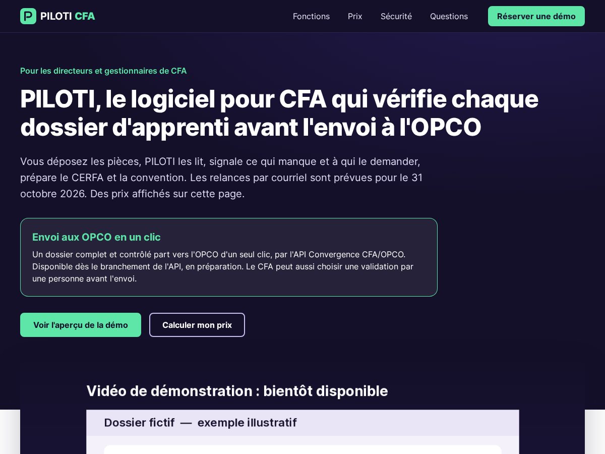 Landing-page snapshot of piloti-cfa.app