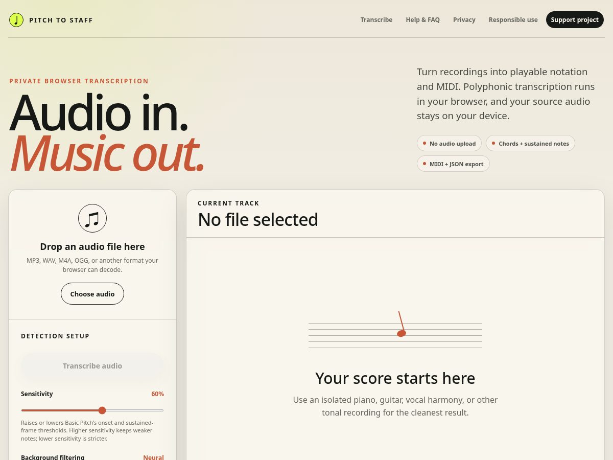 Landing-page snapshot of pitchtostaff.com