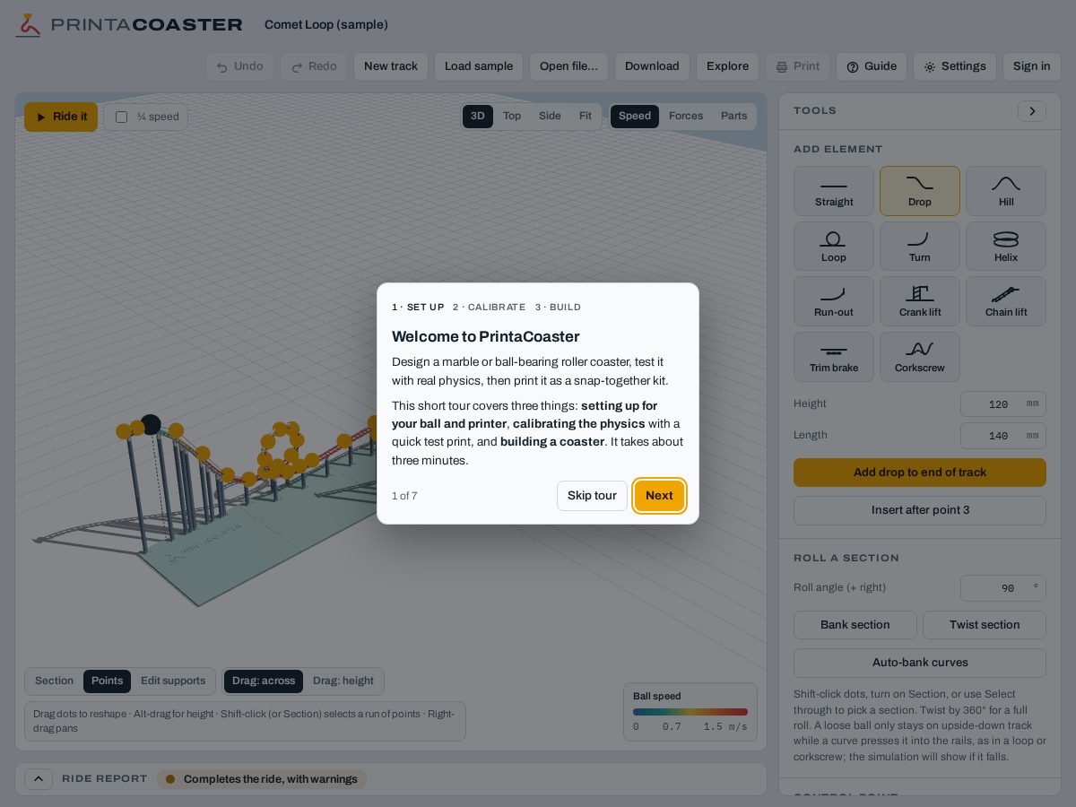 Landing-page snapshot of printacoaster.com
