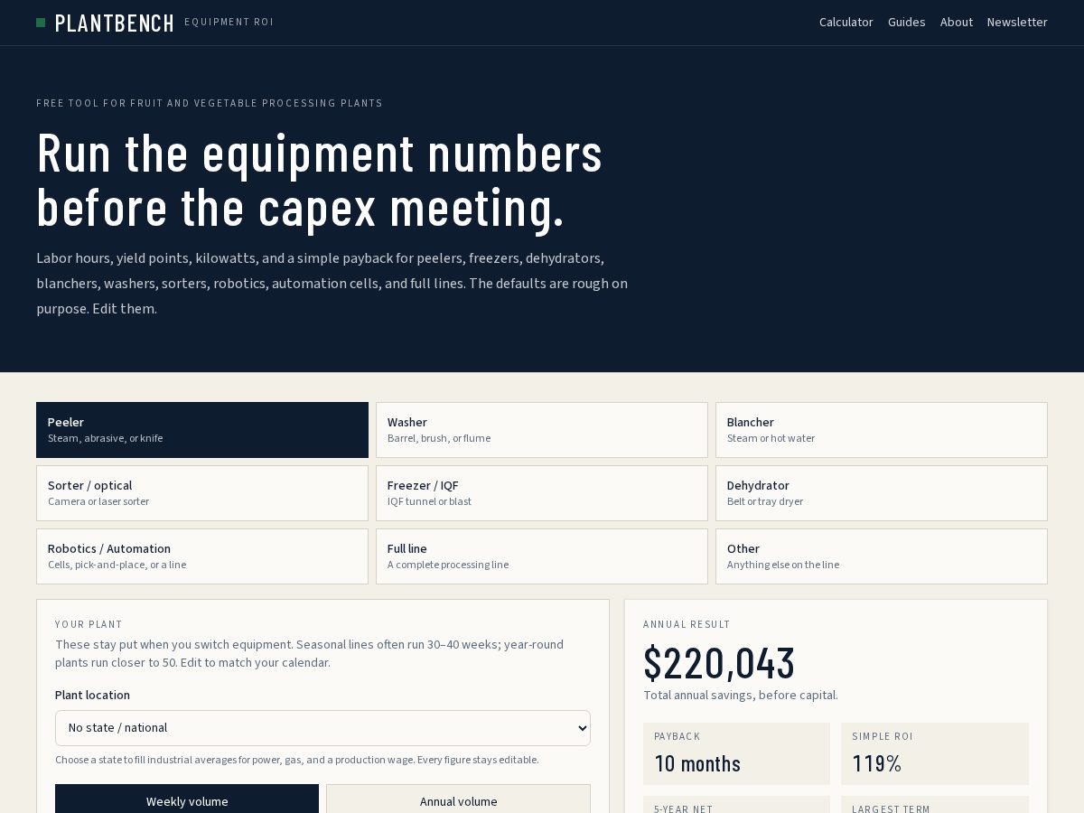 Landing-page snapshot of processorroi.com
