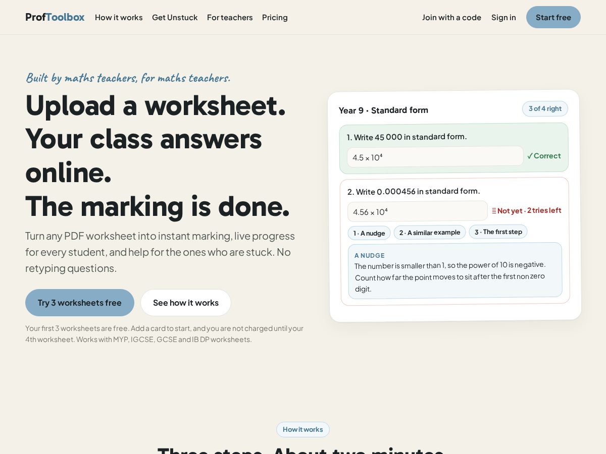 Landing-page snapshot of proftoolbox.com