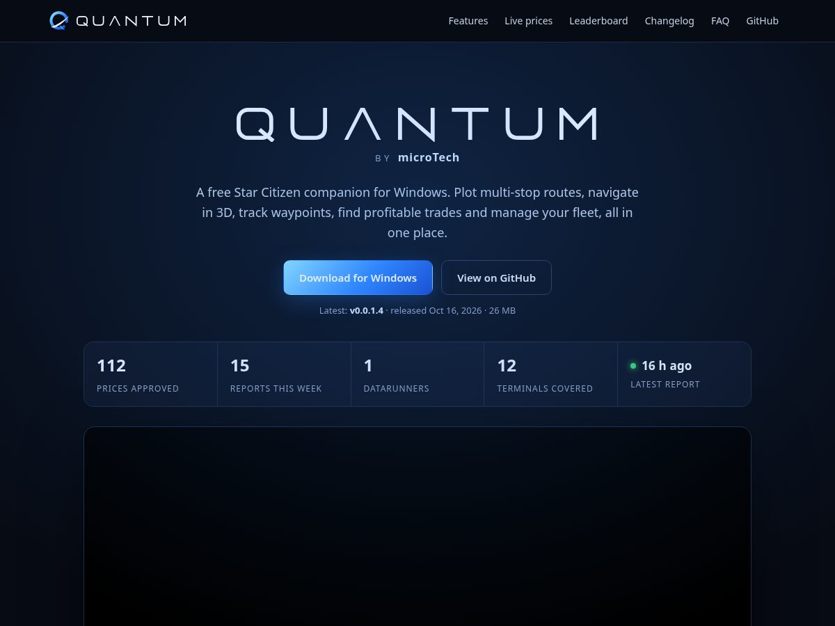 Landing-page snapshot of quantumsc.org