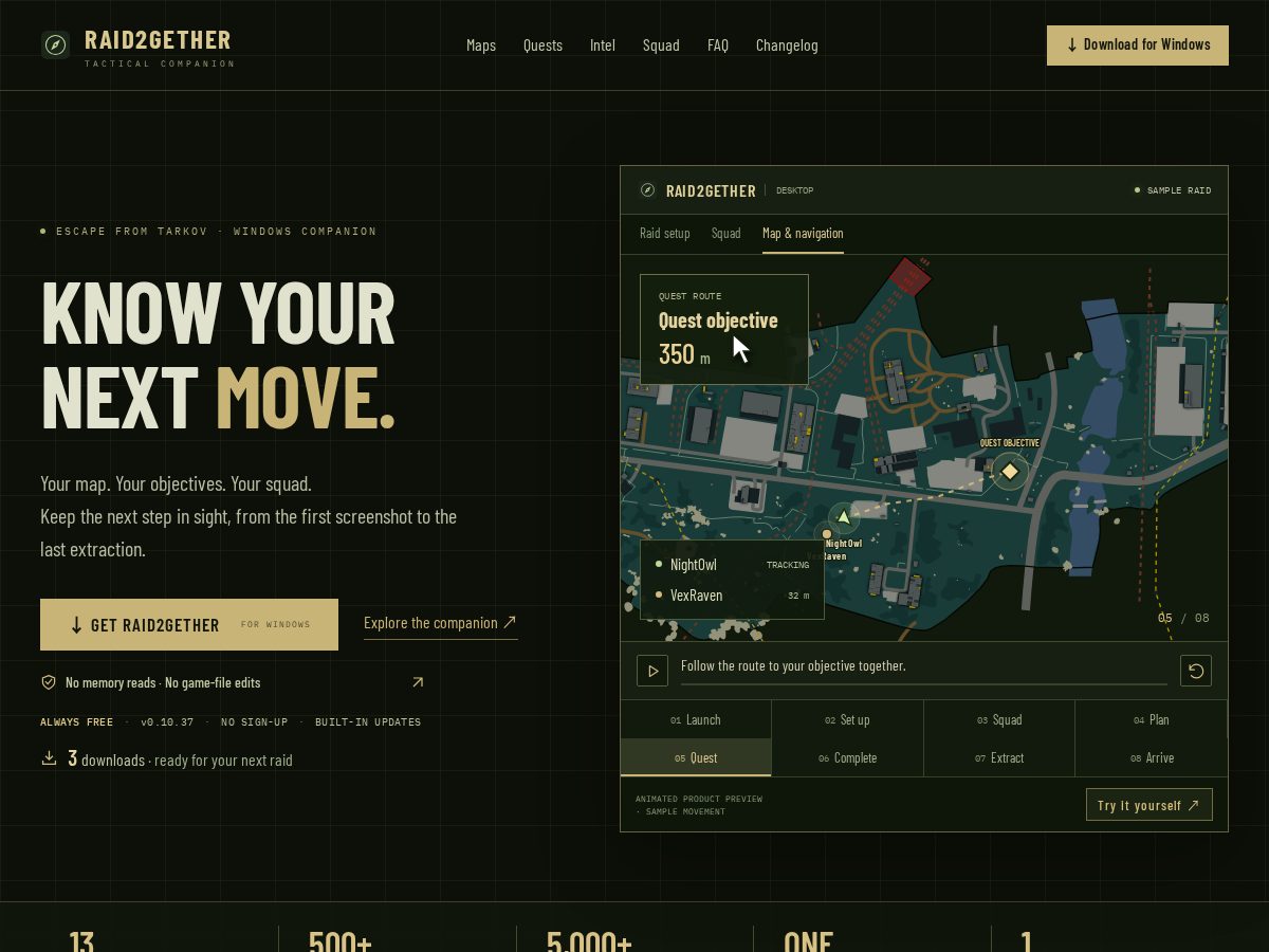 Landing-page snapshot of raid2gether.xyz