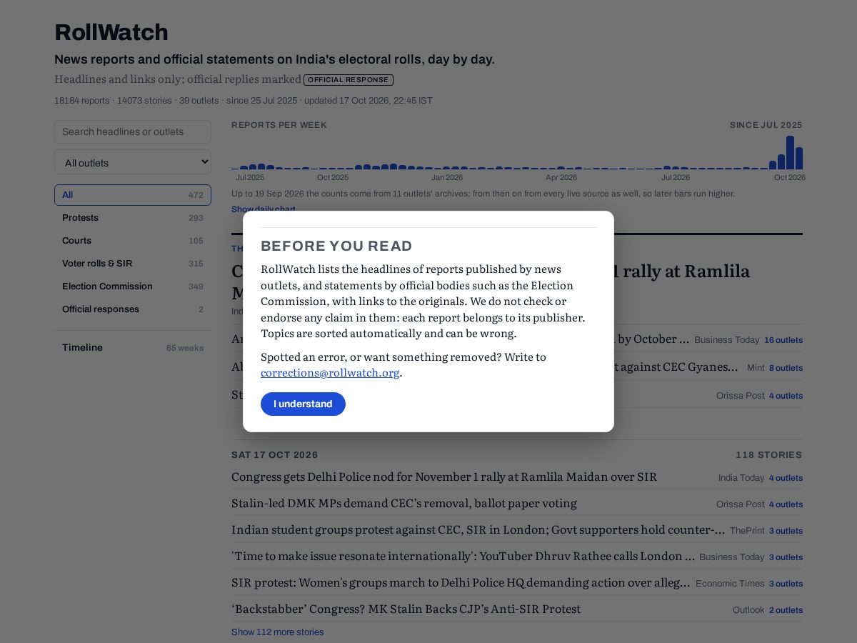 Landing-page snapshot of rollwatch.org