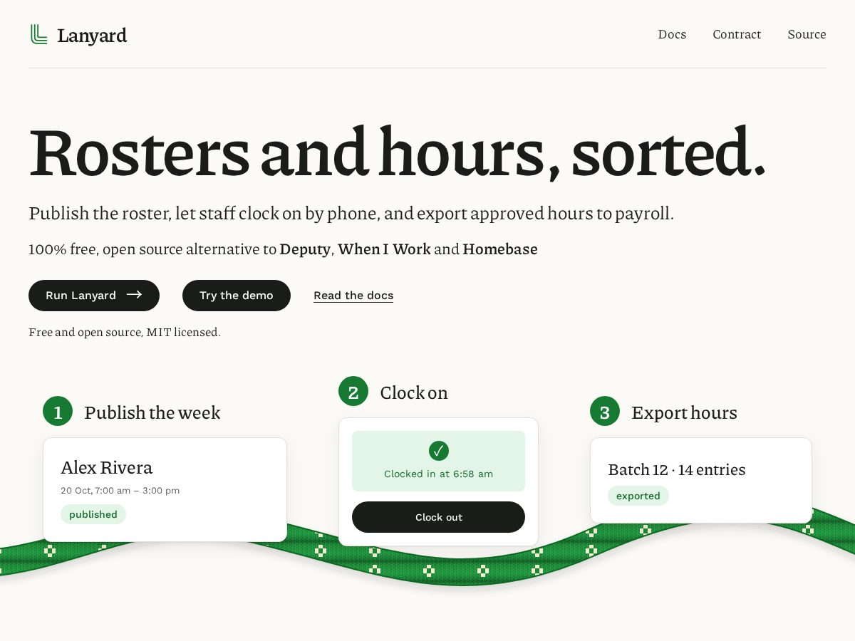 Landing-page snapshot of run-lanyard.com