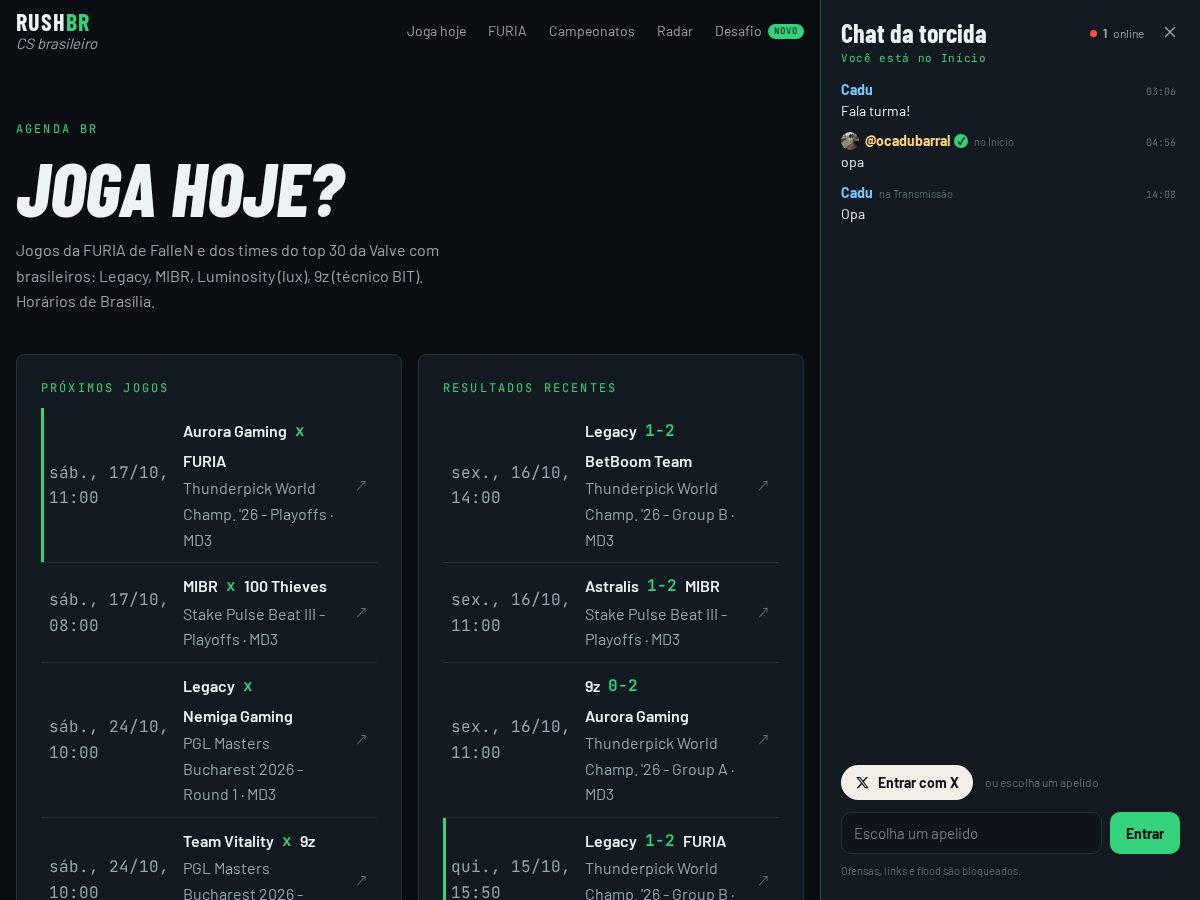 Landing-page snapshot of rushbr.com