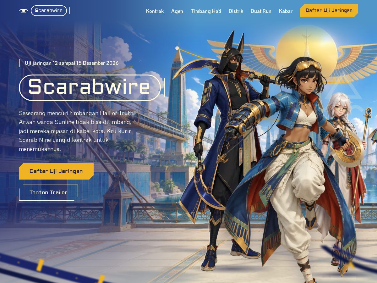 Landing-page snapshot of scarabwire.com