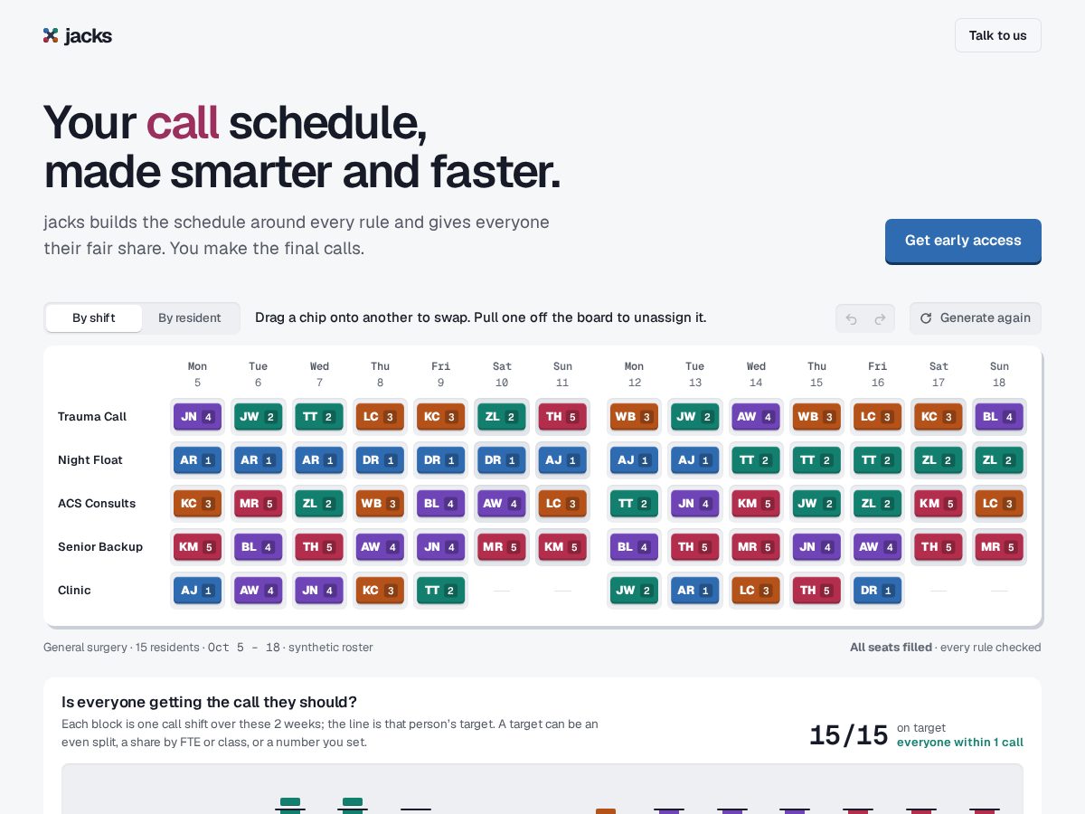 Landing-page snapshot of schedulejacks.com