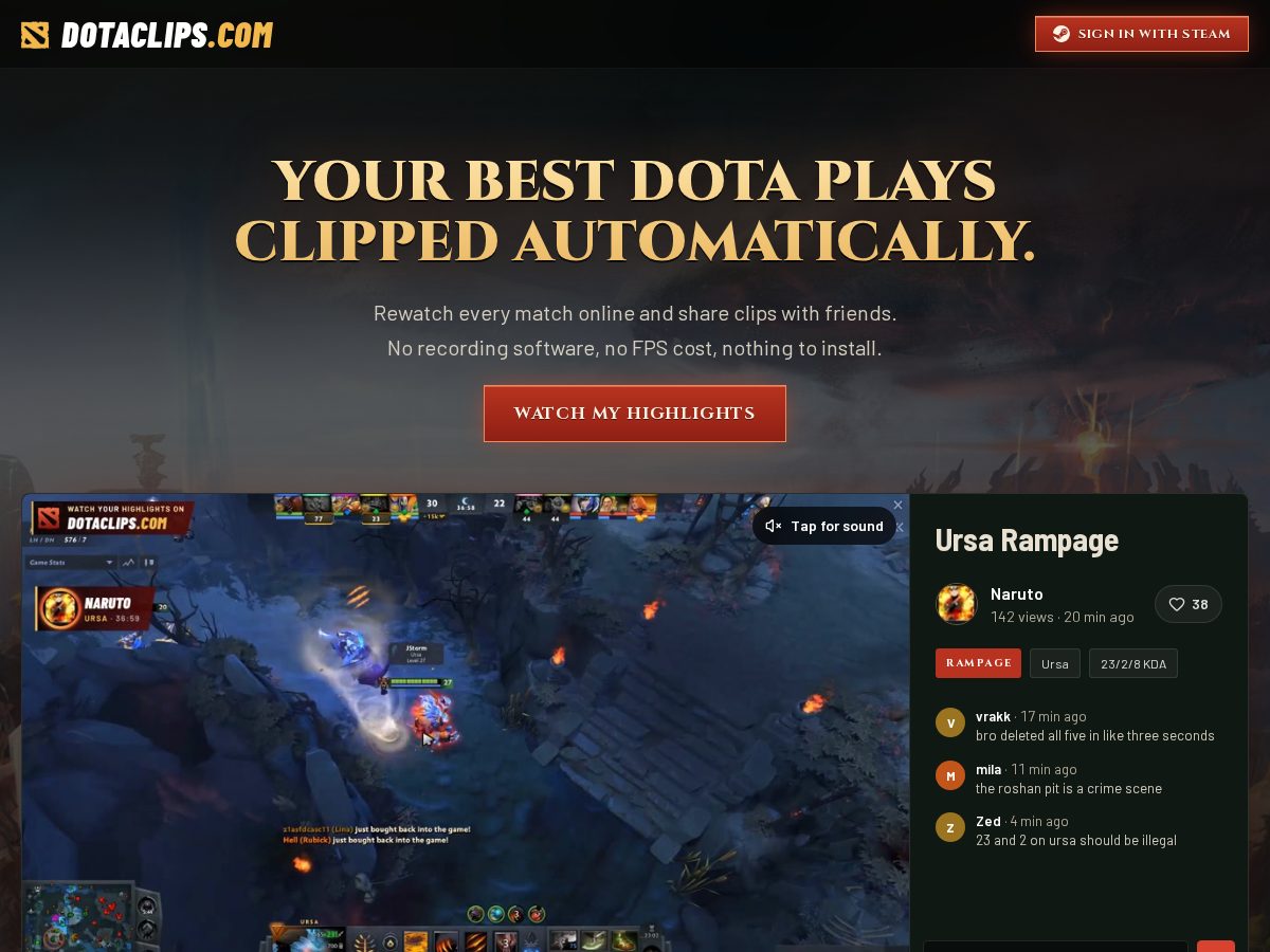 Landing-page snapshot of sickplays.com