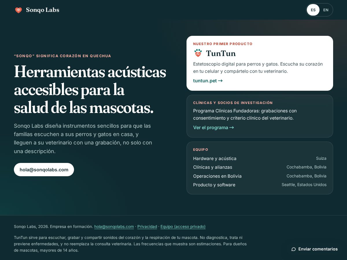 Landing-page snapshot of sonqolabs.com
