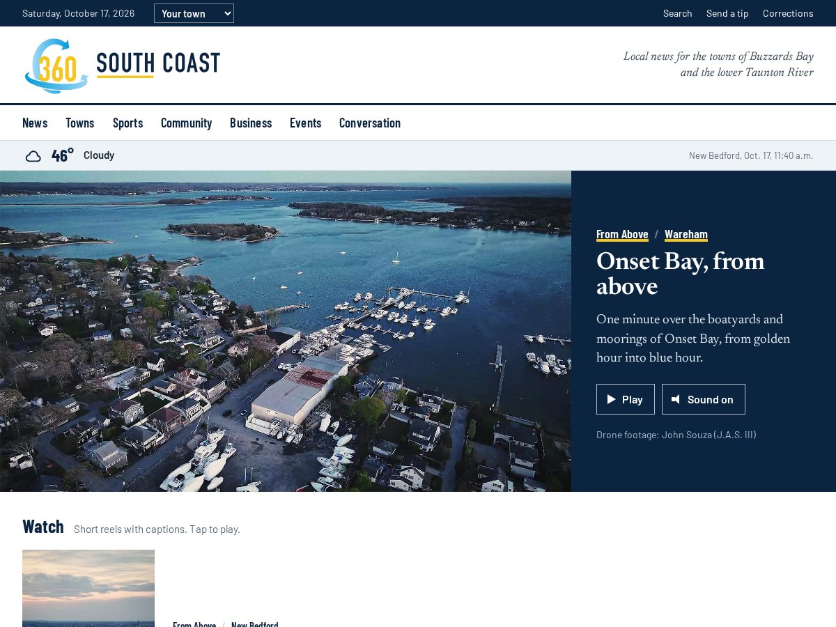 Landing-page snapshot of southcoast360.com