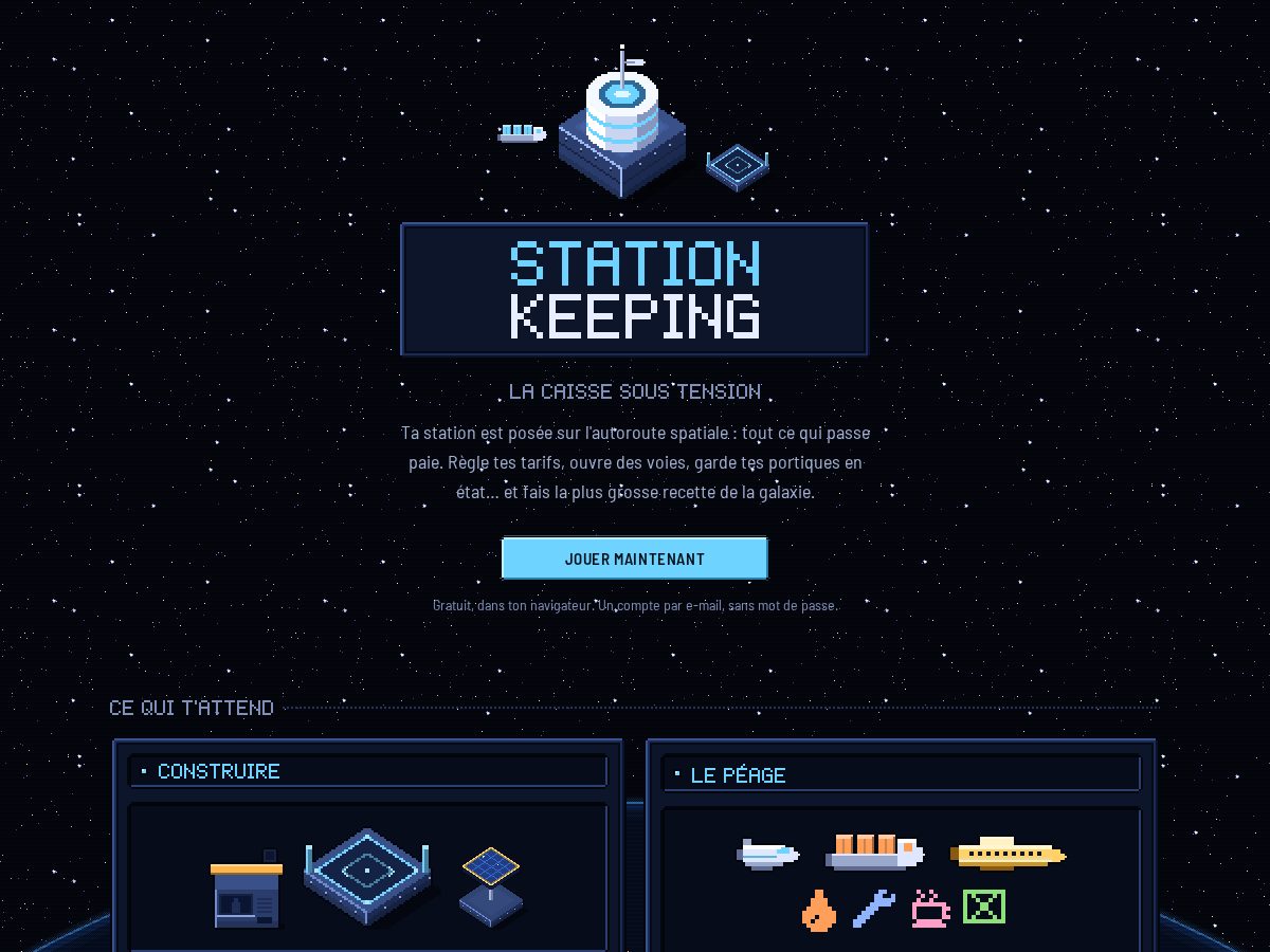 Landing-page snapshot of station-keeping.com