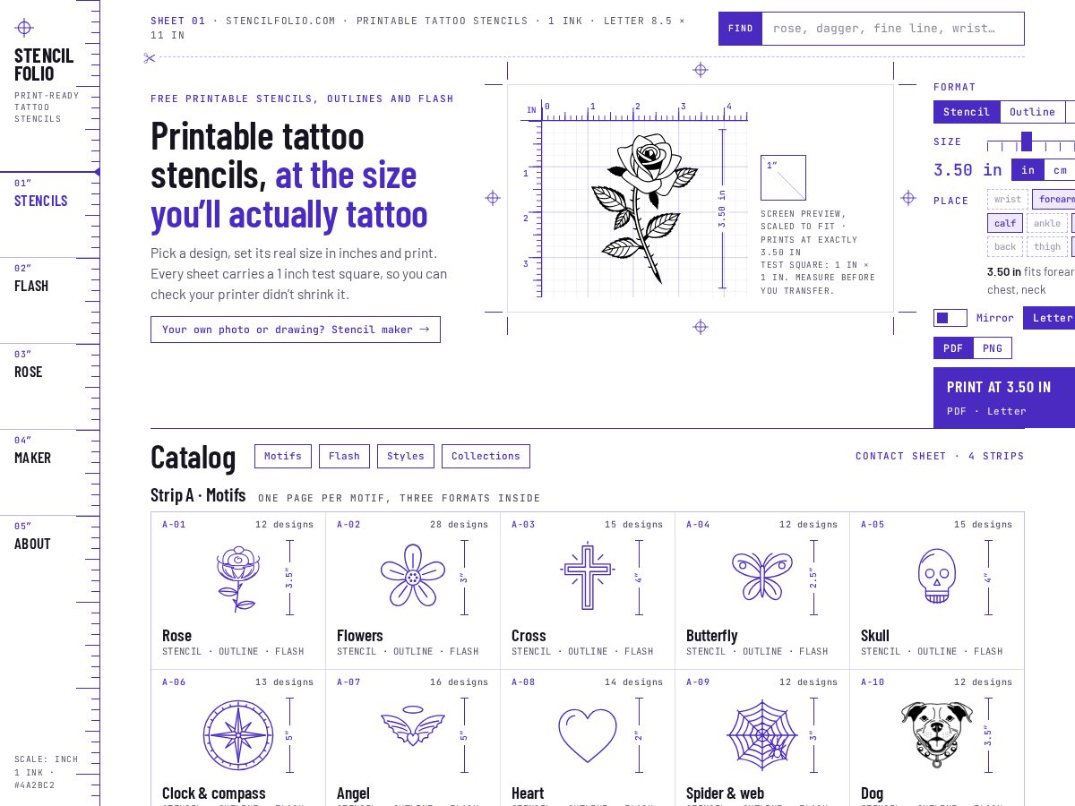 Landing-page snapshot of stencilfolio.com