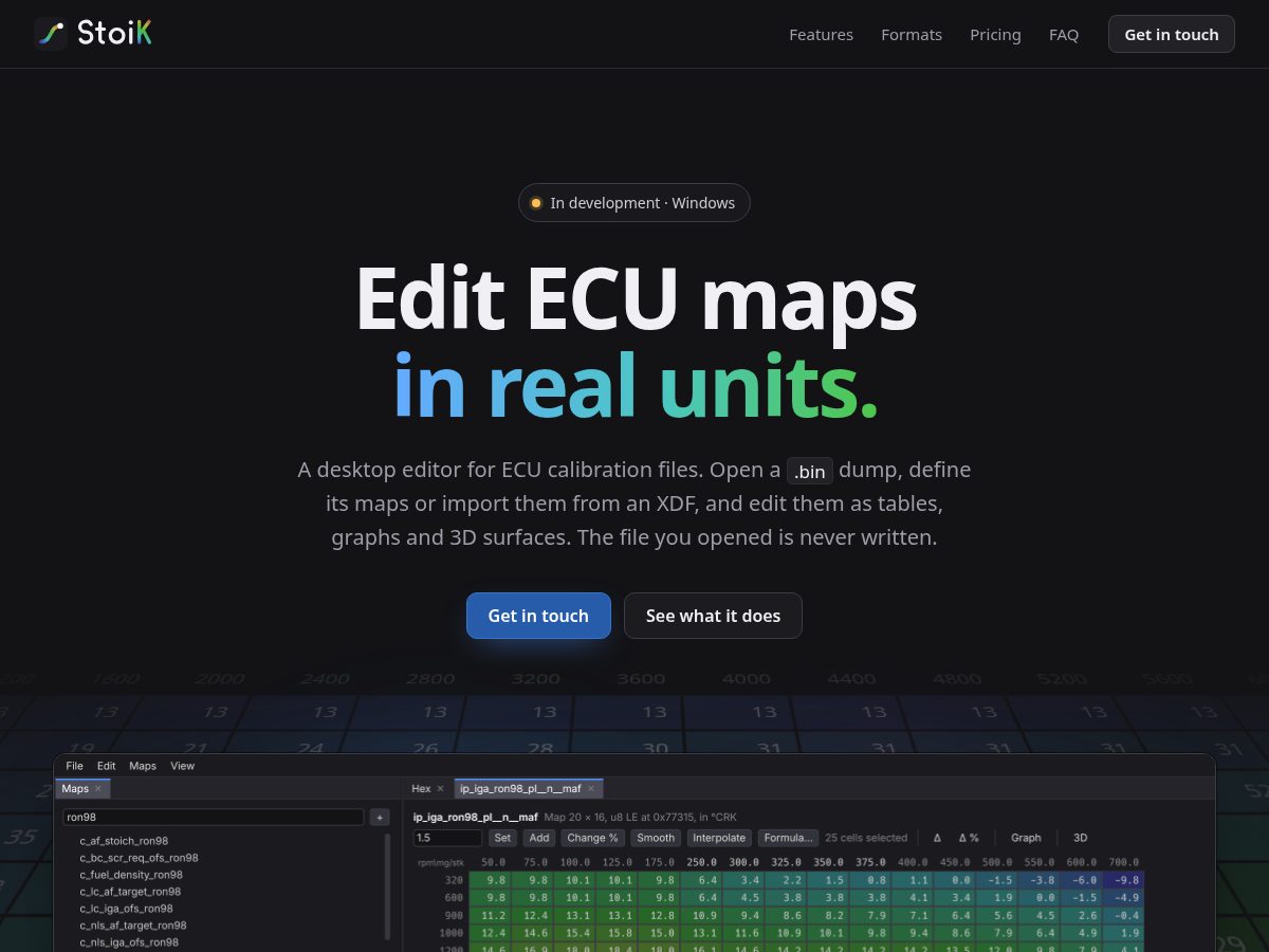 Landing-page snapshot of stoikeditor.app