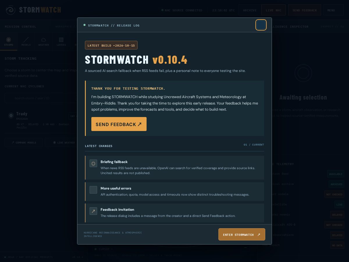 Landing-page snapshot of stormwatch.site