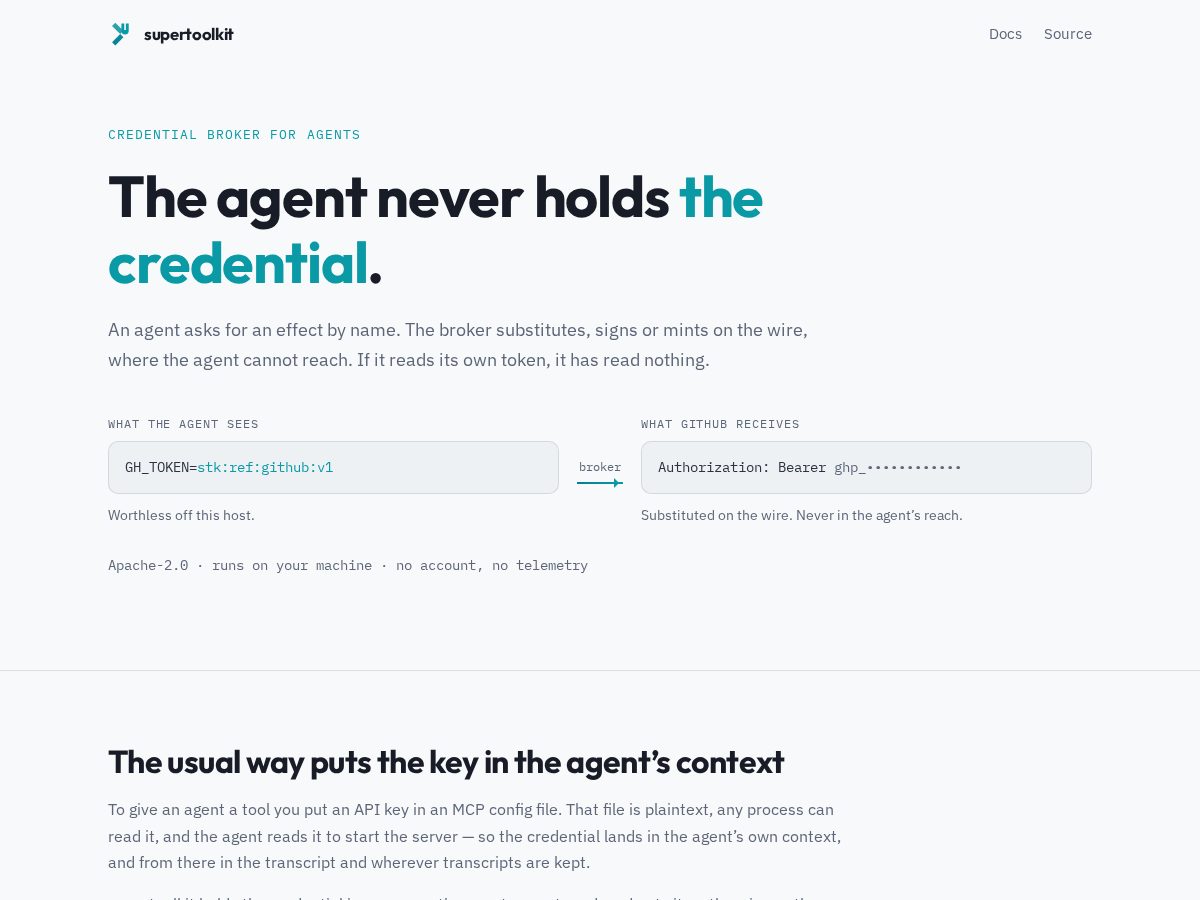 Landing-page snapshot of supertoolkit.dev