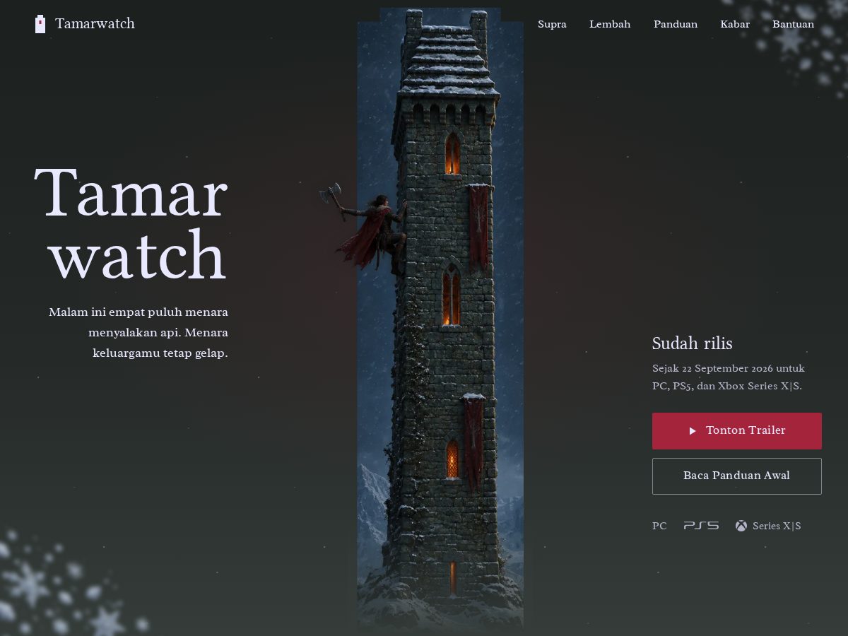Landing-page snapshot of tamarwatch.com