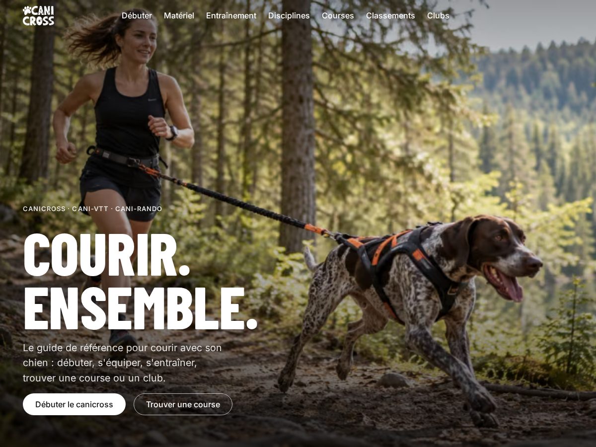 Landing-page snapshot of thecanicross.com