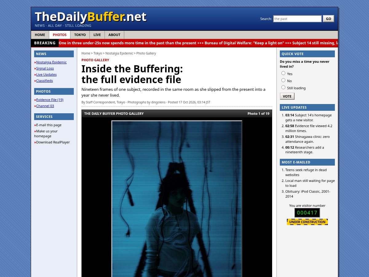 Landing-page snapshot of thedailybuffer.net