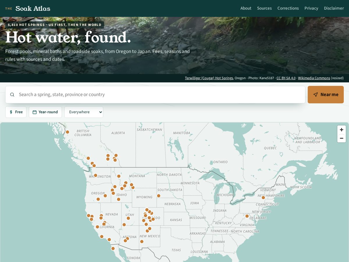 Landing-page snapshot of thesoakatlas.com