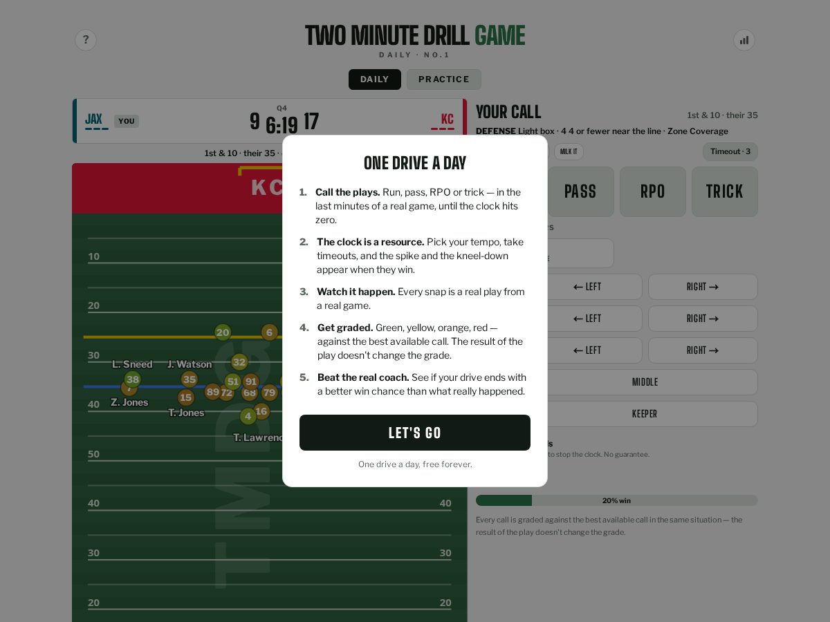 Landing-page snapshot of twominutedrillgame.org