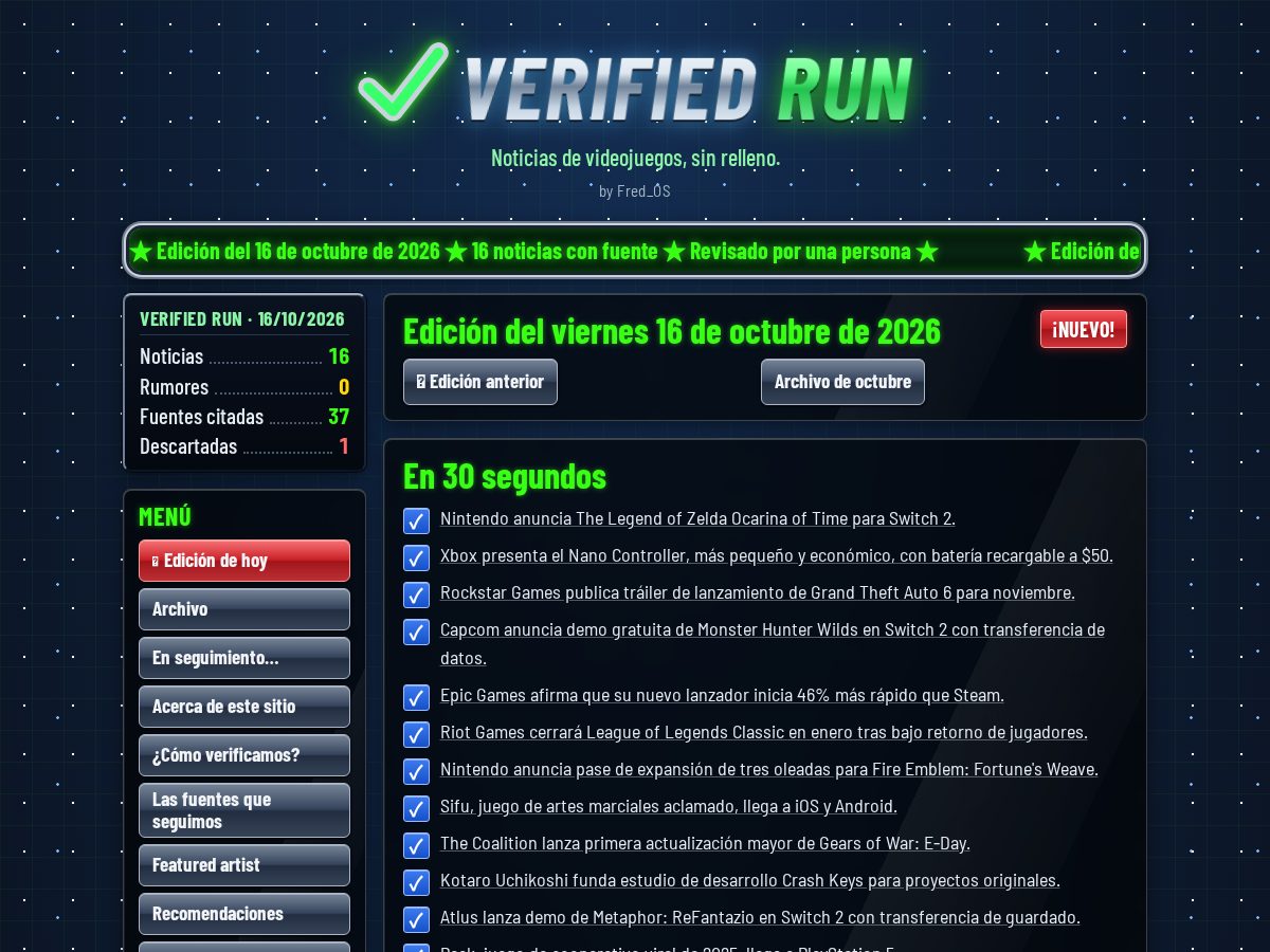 Landing-page snapshot of verifiedrun.com