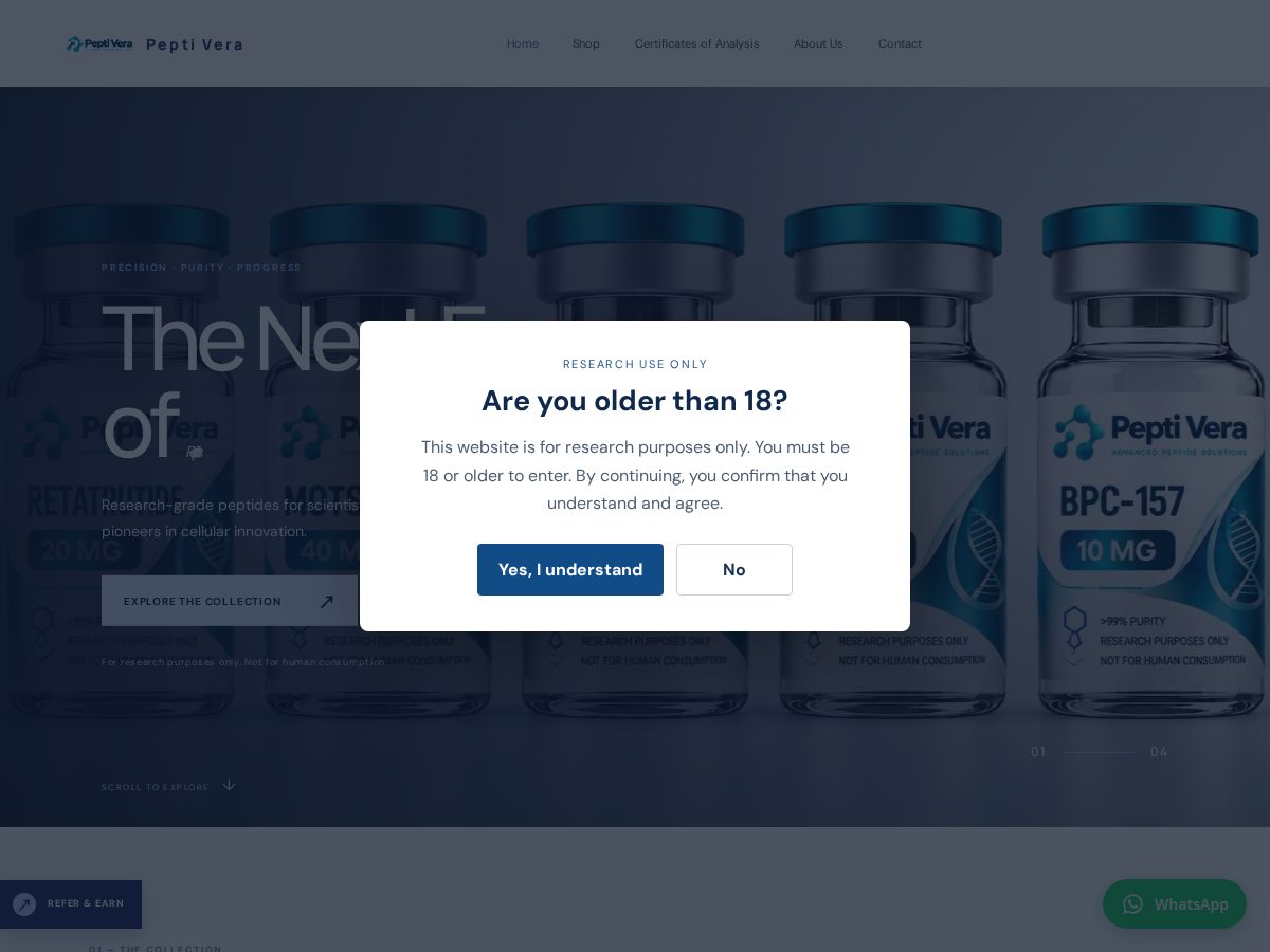 Landing-page snapshot of vitalpeption.icu