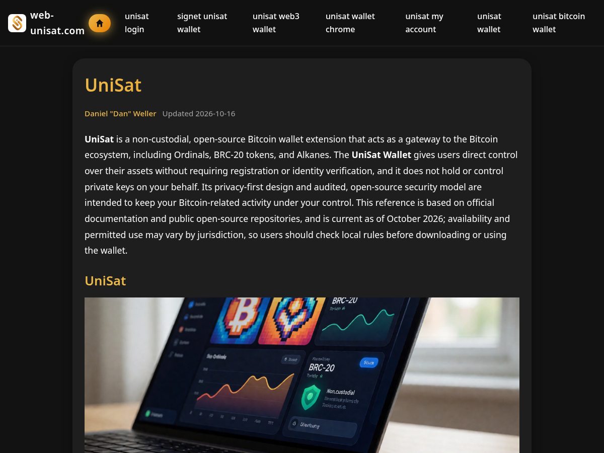 Landing-page snapshot of web-unisat.com