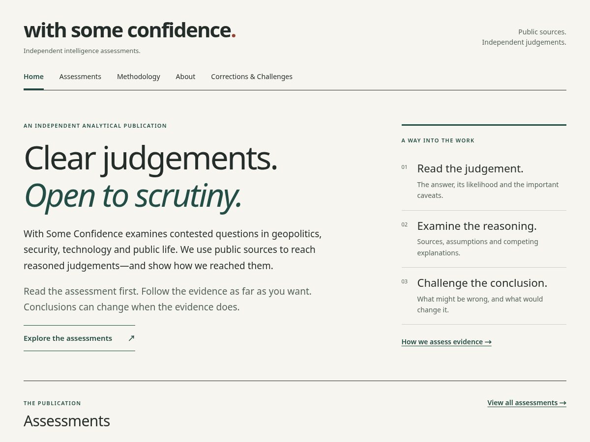 Landing-page snapshot of withsomeconfidence.com