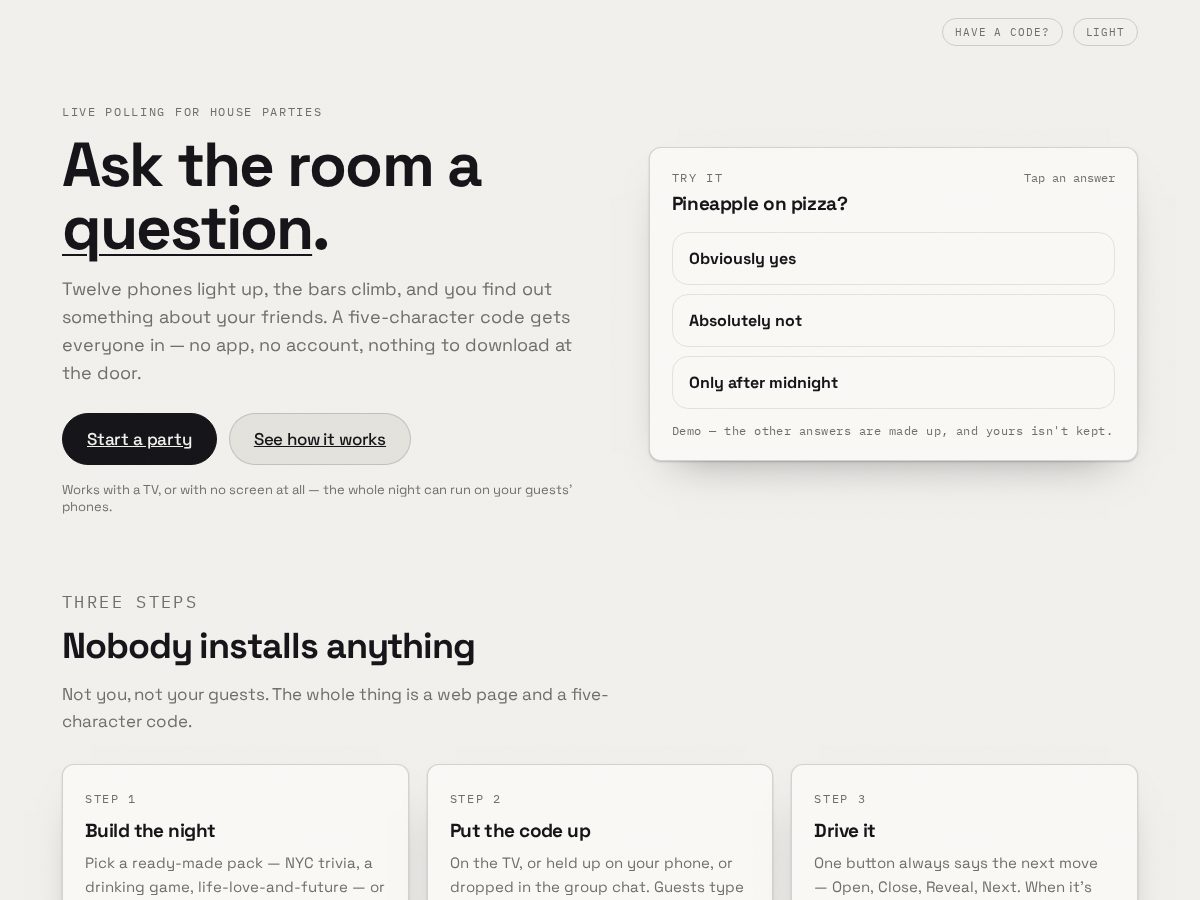 Landing-page snapshot of yapitout.app