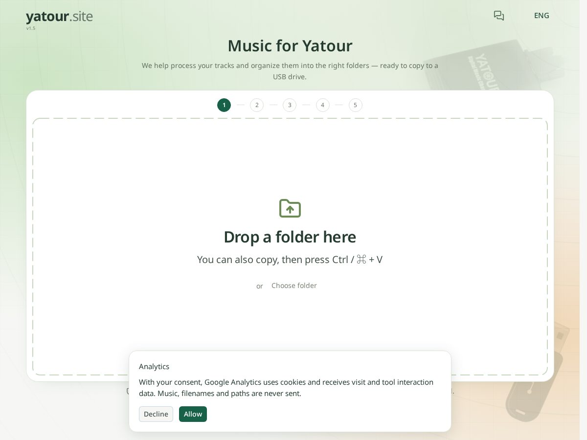 Landing-page snapshot of yatour.site