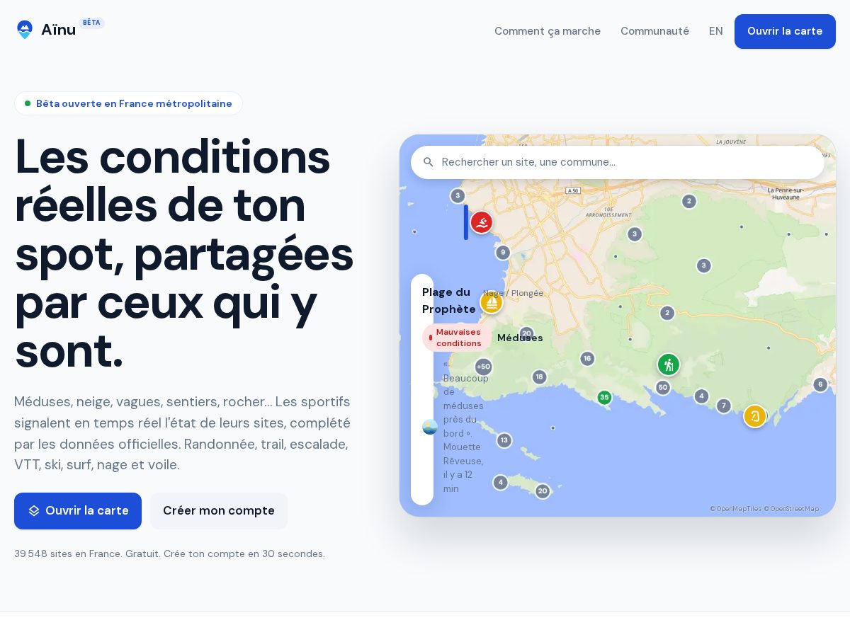 Landing-page snapshot of ainuapp.com