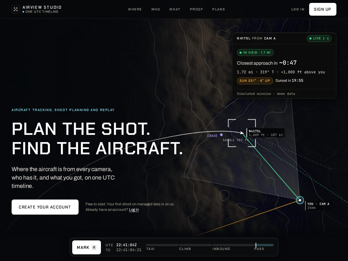 Landing-page snapshot of airview.studio