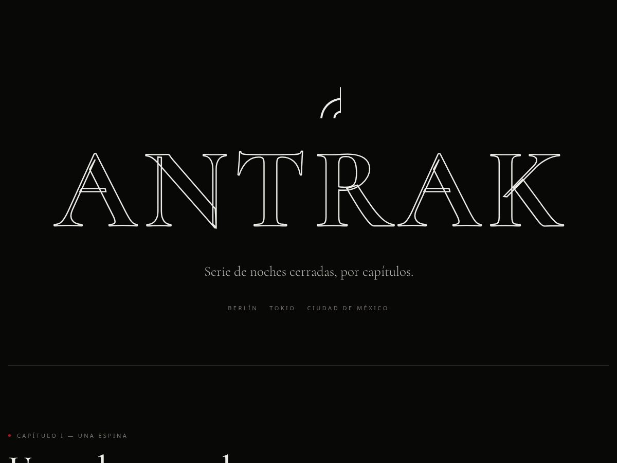 Landing-page snapshot of antrak.club