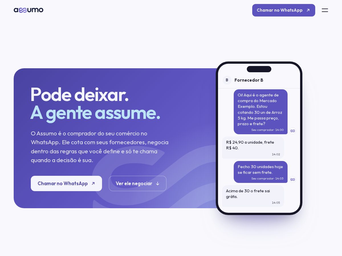 Landing-page snapshot of assumo.app