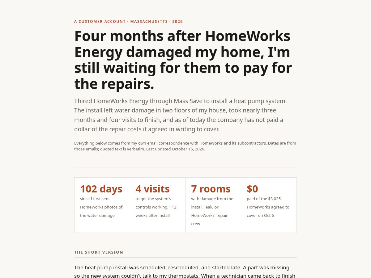 Landing-page snapshot of avoidhomeworks.com