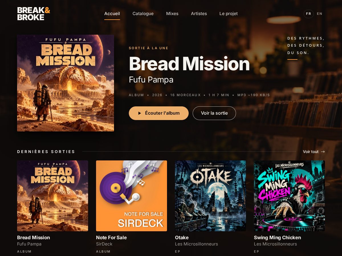 Landing-page snapshot of breakandbroke.com