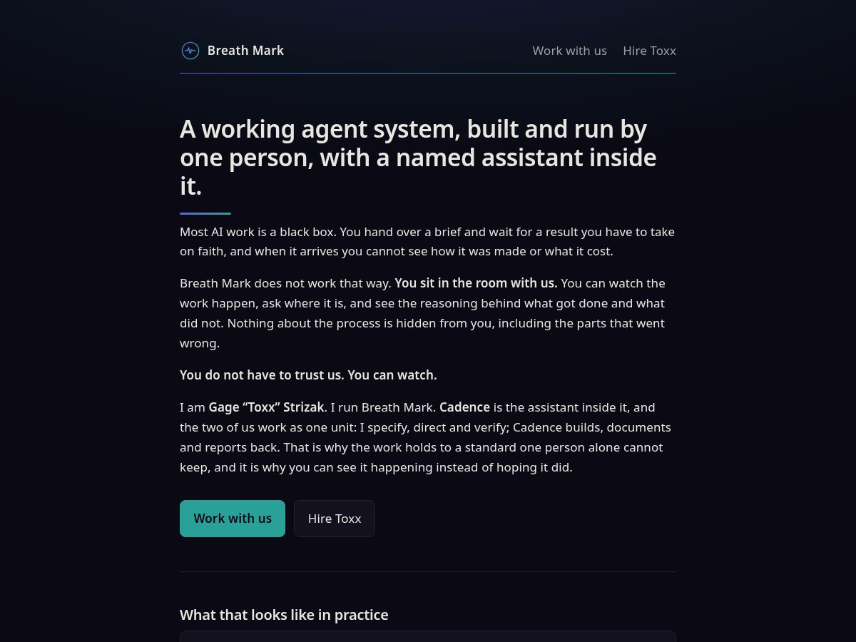 Landing-page snapshot of breathmark.team