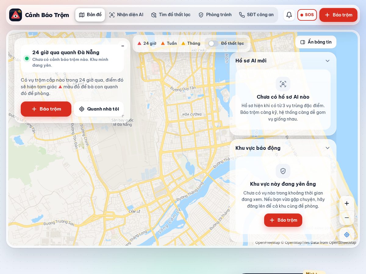 Landing-page snapshot of canhbaotrom.com
