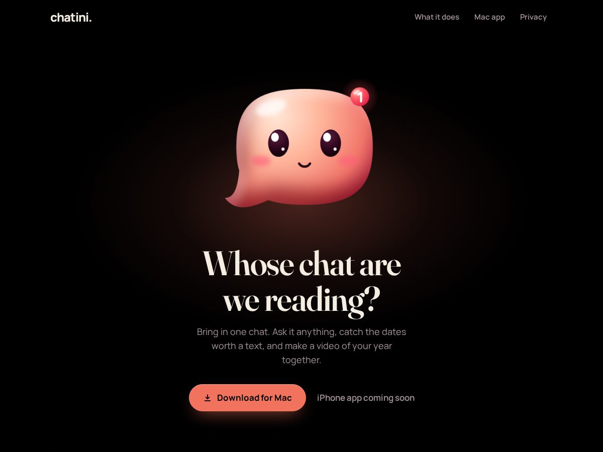 Landing-page snapshot of chatinisync.com