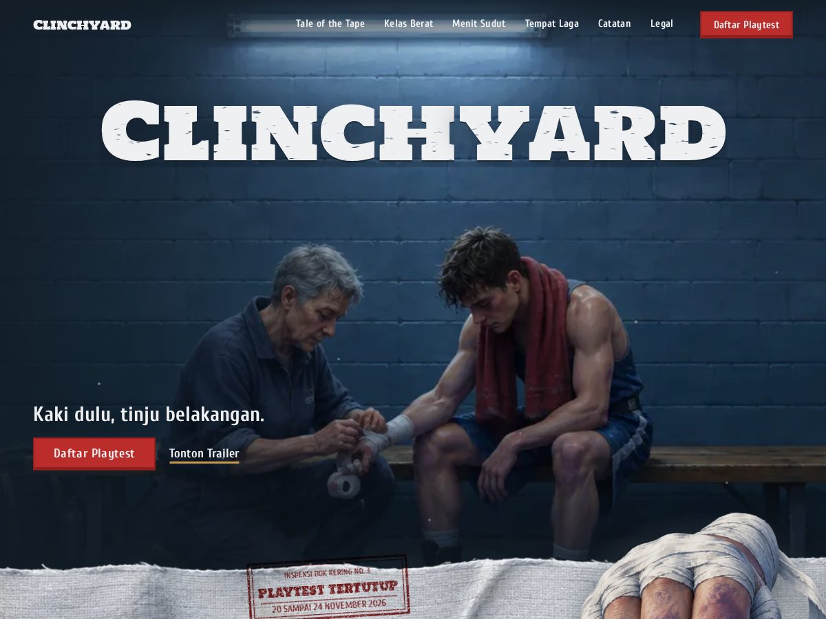 Landing-page snapshot of clinchyard.com