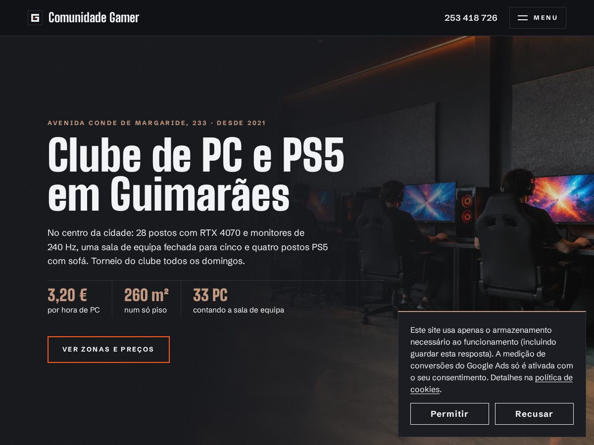 Landing-page snapshot of comunidadegamer.club