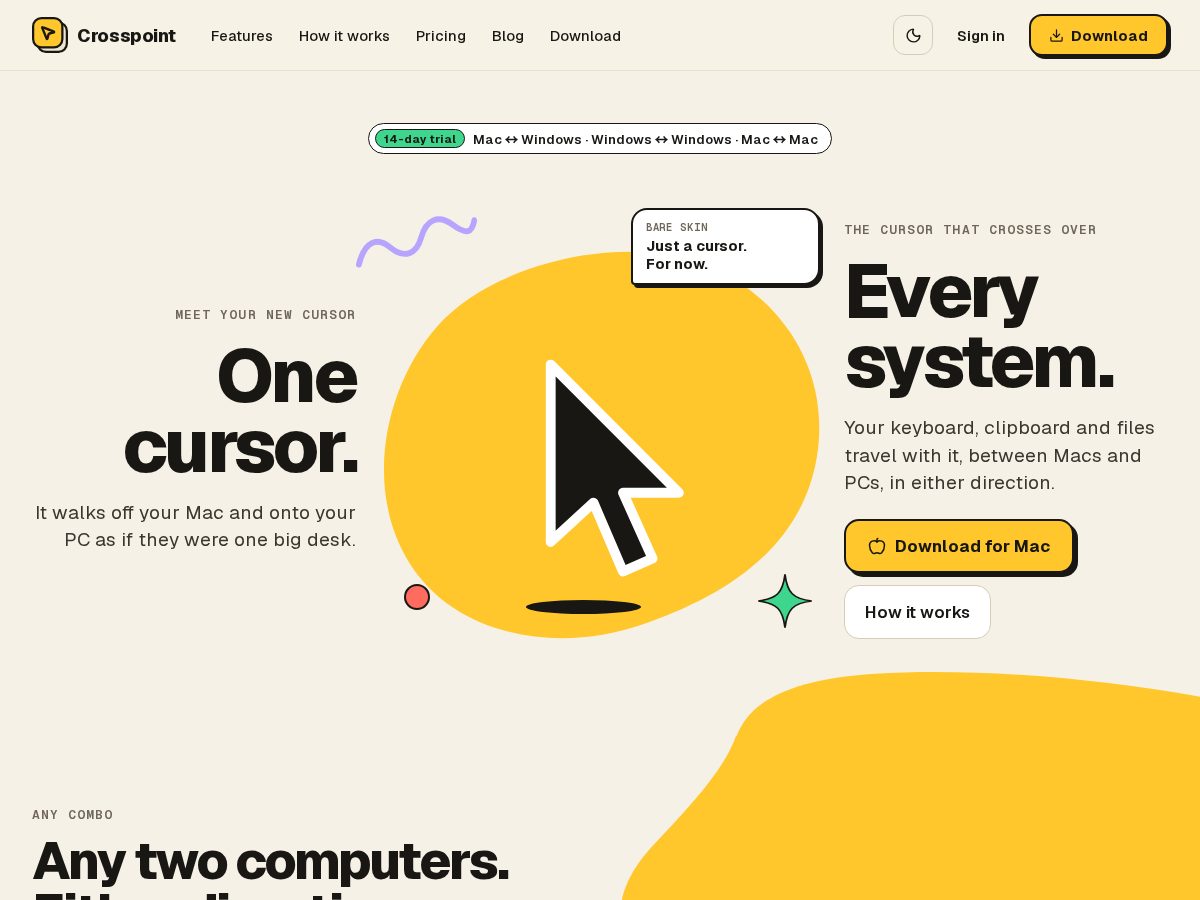 Landing-page snapshot of crosspoint.click