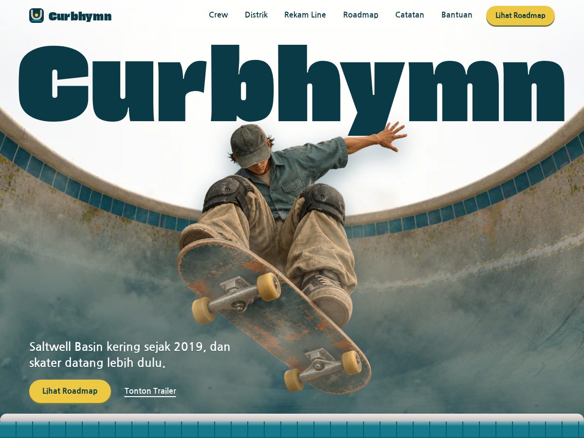 Landing-page snapshot of curbhymn.com
