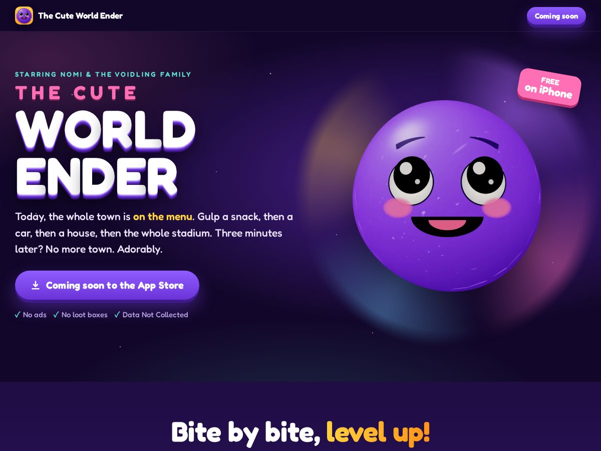 Landing-page snapshot of cuteworldender.com