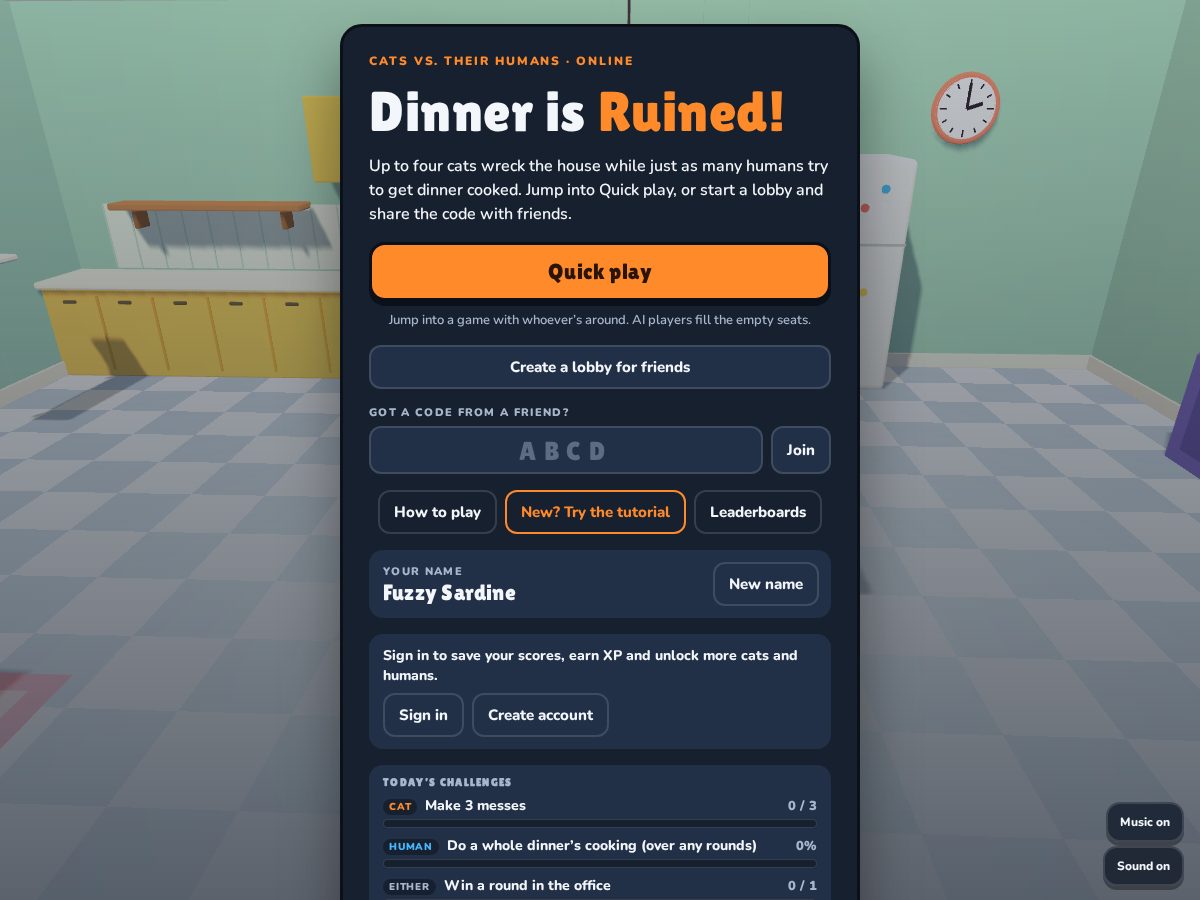 Landing-page snapshot of dinnerisruined.app