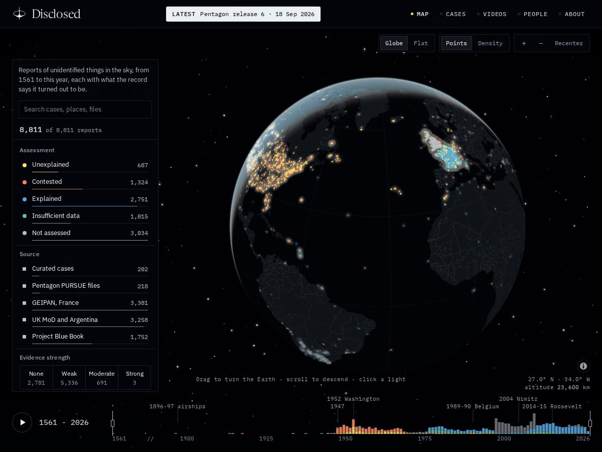 Landing-page snapshot of disclosed.earth